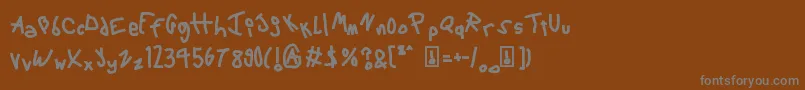 6ScriptMac Font – Gray Fonts on Brown Background
