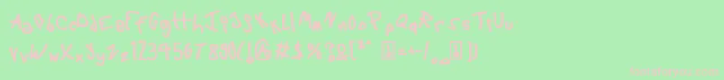 6ScriptMac Font – Pink Fonts on Green Background