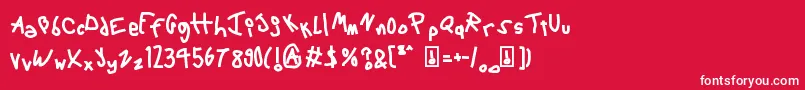 6ScriptMac Font – White Fonts on Red Background