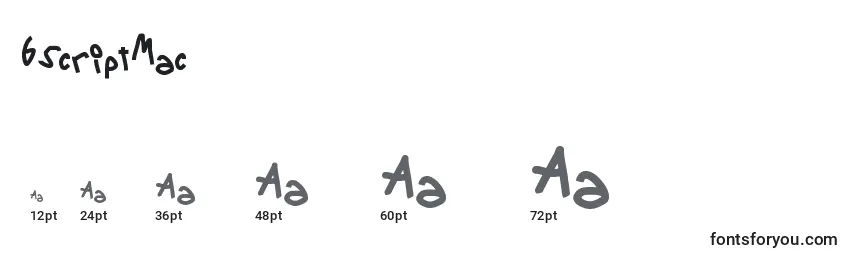 6ScriptMac Font Sizes