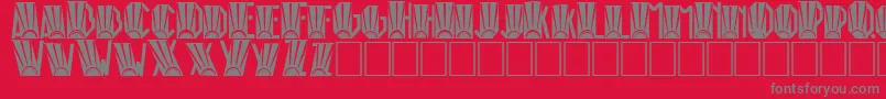 Rioartdo Font – Gray Fonts on Red Background