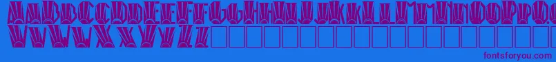 Шрифт Rioartdo – фиолетовые шрифты на синем фоне
