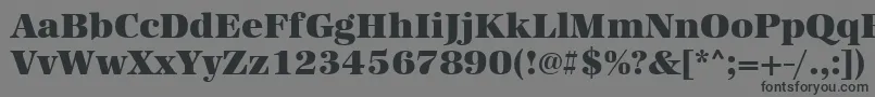 Urwantiquatultbol-Schriftart – Schwarze Schriften auf grauem Hintergrund