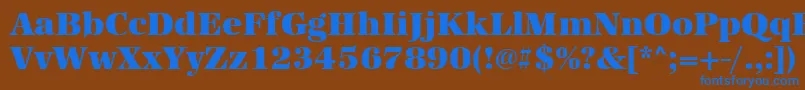 Urwantiquatultbol Font – Blue Fonts on Brown Background