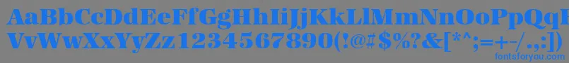 Urwantiquatultbol Font – Blue Fonts on Gray Background