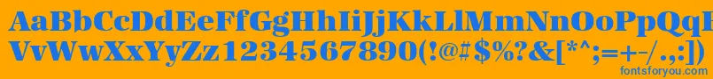 Urwantiquatultbol Font – Blue Fonts on Orange Background