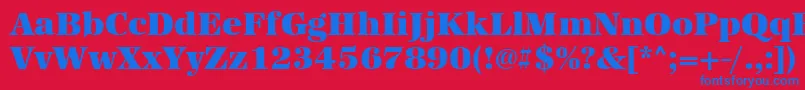 Urwantiquatultbol Font – Blue Fonts on Red Background