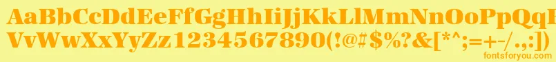 Urwantiquatultbol Font – Orange Fonts on Yellow Background