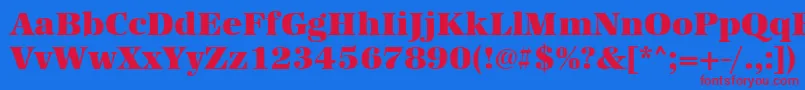 Urwantiquatultbol Font – Red Fonts on Blue Background