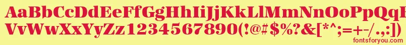 Urwantiquatultbol Font – Red Fonts on Yellow Background