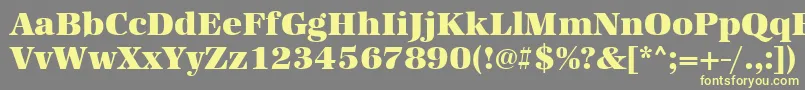 Urwantiquatultbol-Schriftart – Gelbe Schriften auf grauem Hintergrund