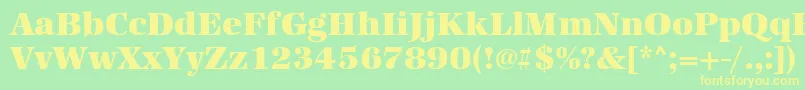 Urwantiquatultbol Font – Yellow Fonts on Green Background