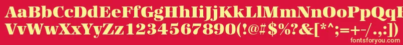 Urwantiquatultbol Font – Yellow Fonts on Red Background