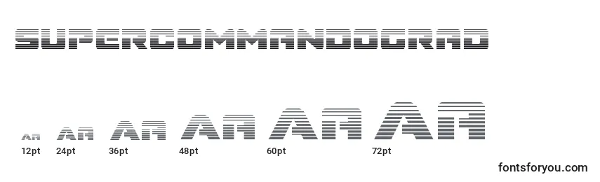 Supercommandograd Font Sizes