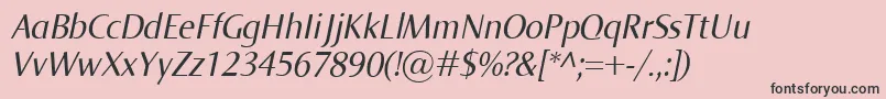 NormaItalic Font – Black Fonts on Pink Background
