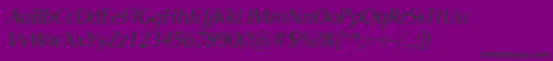 NormaItalic Font – Black Fonts on Purple Background