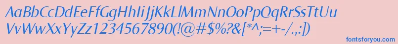 Шрифт NormaItalic – синие шрифты на розовом фоне