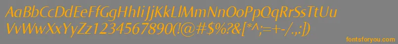 NormaItalic Font – Orange Fonts on Gray Background