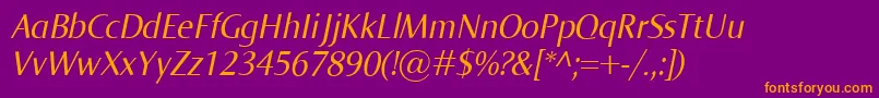 fuente NormaItalic – Fuentes Naranjas Sobre Fondo Morado