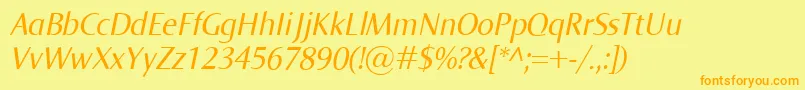 Más sobre la fuente NormaItalic fuente NormaItalic – Fuentes Naranjas Sobre Fondo Amarillo