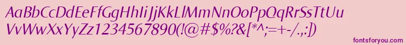 Шрифт NormaItalic – фиолетовые шрифты на розовом фоне