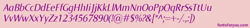 NormaItalic Font – Purple Fonts on Pink Background