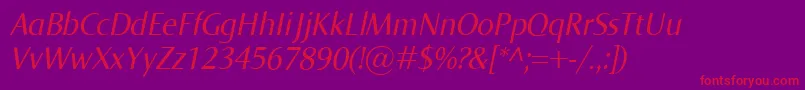 Шрифт NormaItalic – красные шрифты на фиолетовом фоне