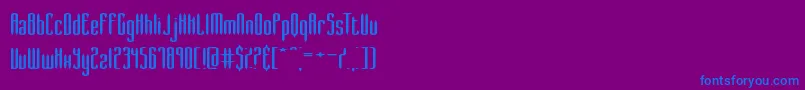 SlenderWideBrk Font – Blue Fonts on Purple Background