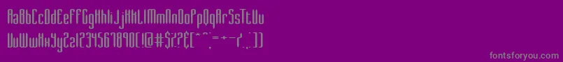 フォントSlenderWideBrk – 紫の背景に灰色の文字