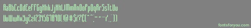 SlenderWideBrk Font – Green Fonts on Gray Background