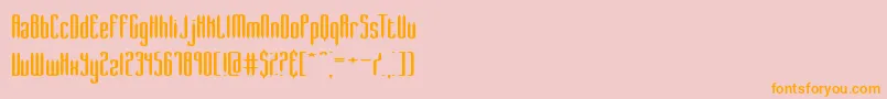 SlenderWideBrk Font – Orange Fonts on Pink Background