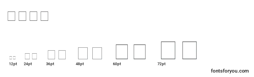 Keyb Font Sizes