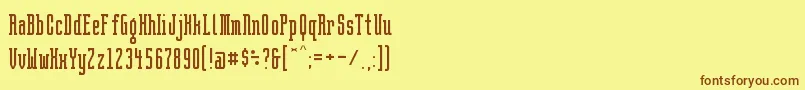 fuente BrightontwoSlabNbp – Fuentes Marrones Sobre Fondo Amarillo