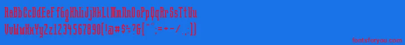 BrightontwoSlabNbp Font – Red Fonts on Blue Background