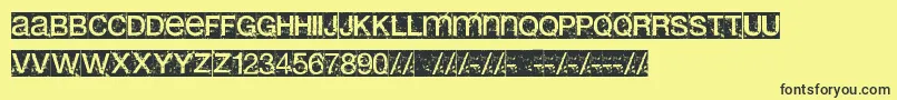 Erolib Font – Black Fonts on Yellow Background