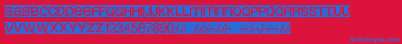 Erolib Font – Blue Fonts on Red Background