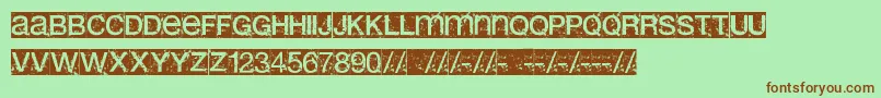 Erolib Font – Brown Fonts on Green Background