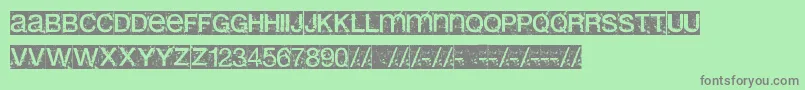 Erolib Font – Gray Fonts on Green Background