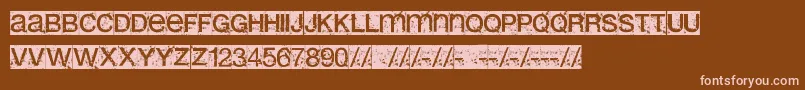 Erolib Font – Pink Fonts on Brown Background