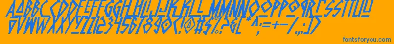 Nativei Font – Blue Fonts on Orange Background