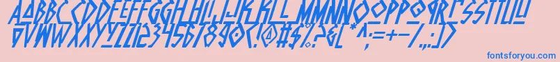 Nativei Font – Blue Fonts on Pink Background