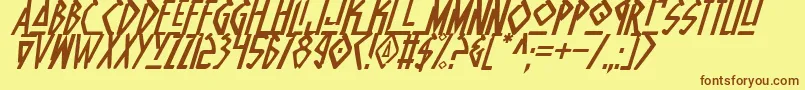 Nativei Font – Brown Fonts on Yellow Background