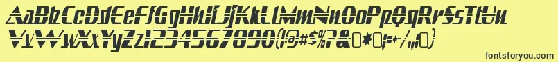 Шрифт SandovalRegular – чёрные шрифты на жёлтом фоне