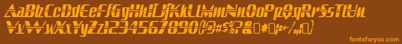 SandovalRegular-fontti – oranssit fontit ruskealla taustalla
