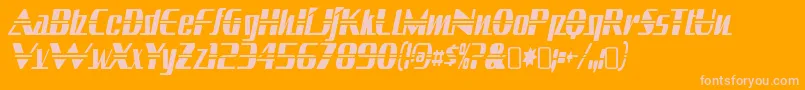 Police SandovalRegular – polices roses sur fond orange