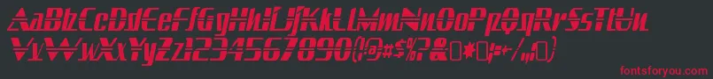 SandovalRegular Font – Red Fonts on Black Background