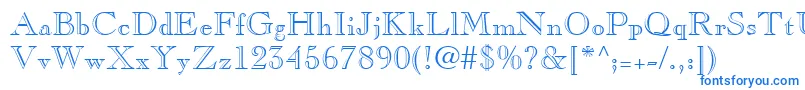 ChopinRegular Font – Blue Fonts on White Background