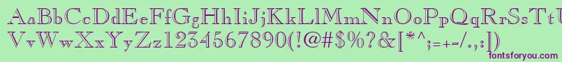 ChopinRegular Font – Purple Fonts on Green Background