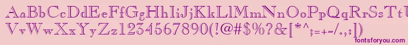 ChopinRegular Font – Purple Fonts on Pink Background