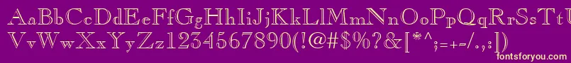 ChopinRegular Font – Yellow Fonts on Purple Background